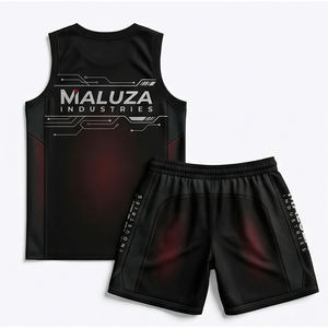 ชุดยูนิฟอร์มบาสเก็ตบอลแบบกำหนดเองสำหรับผู้ชายและผู้หญิง เสื้อเจอร์ซีย์โพลีเอสเตอร์ระบายอากาศ กางเกงขาสั้น ผู้ผลิตและจำหน่ายขายส่งแบบ OEM - Product Image 2