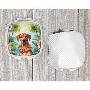 Women and Girls' Travel <b>Makeup</b> <b>Mirror</b> Rhodesian Ridgeback Luau Compact Decorative Folding Handheld Pocket Size Gift - Product Image 4
