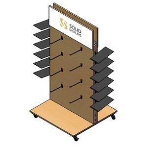 Garment <b>Stand</b> Display with for Signage Classic Style <b>Desktop</b> Indoor Metal Cubby Shelf - Product Image 2