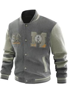 2026 High Quality Competitive Price Men's Canvas Varsity Jackets Professional Logo Printed Breathable Windproof <b>Winter</b> Fashion - Product Image 2