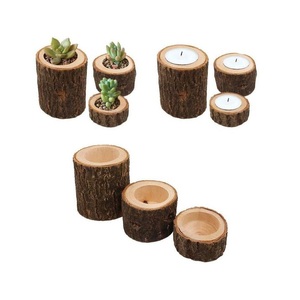 Rustic <b>Wooden</b> Candle Holder Handmade Tabletop Candle Stand for Interior Decoration Dining Room Home and Event Settings - Product Image 1