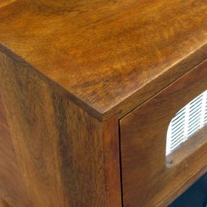 Mesa de Noche Moderna y Contemporánea de Madera Maciza con Dos Cajones de Almacenamiento, Patas Cónicas, Mesa Auxiliar Compacta y Elegante para Sala de Estar - Product Image 6