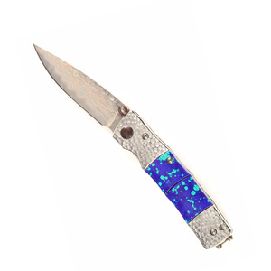 Damascus Steel Folding Knife Handmade Compact Pocket Design Outdoor <b>Camping</b> Hiking Fishing Travel Everyday Utility <b>Tool</b> - Product Image 6