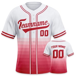 Camiseta de Béisbol para Hombre, Personalizada, al por Mayor, Color Rosa, Cuello en V, 100% Poliéster, Impresión Digital, Transpirable, Alta Calidad, 280g - Product Image 4