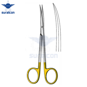 Ciseaux chirurgicaux Metzenbaum-Fino 14 cm / 5-1/2 pouces, aiguisés/courbés, avec inserts en carbure de tungstène TC GOLD - Product Image 2