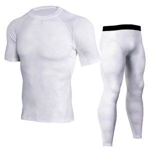 Survêtement de compression OEM en gros avec capuche, respirant, anti-plis, séchage rapide, tissu extensible pour athlètes, vêtements de performance à séchage rapide - Product Image 2