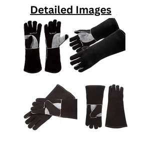 Gants de soudeur résistants à la chaleur et au feu, de haute qualité, en cuir de vachette, confortables, pour soudage TIG - Product Image 6