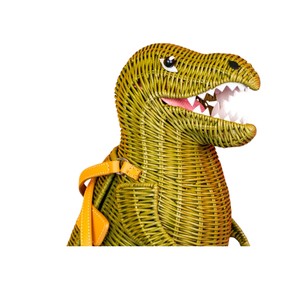 Bolso Infantil de Mimbre con Forma de Dinosaurio Hecho a Mano, Bolso Bandolera Ecológico para Accesorios Infantiles - Product Image 6