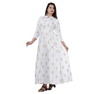 AARTI FASHION Traje Salwar Casual con Estampado Floral, Corte en A, Tejido Transpirable y Cómodo para Uso Diario, Cintura Natural - Product Image 2