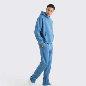 Ensemble de survêtements unisexes en molleton bouclette épais avec logo personnalisé, coupe oversize, pour homme - Product Image 3