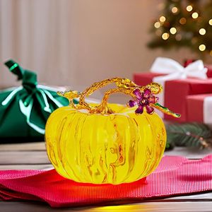2.5\" Novelty & Creative Glass Pumpkin Figurine Halloween Thanksgiving Collectible Fall Harvest <b>Paperweight</b> Decorations for Home - Product Image 5