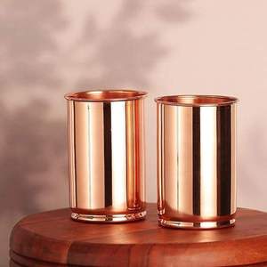 Copper Water Jug and Glass Set Mirror Finish Drinkware <b>Kitchen</b> Tableware Hydration Gift Set Home Hotel Restaurant - Product Image 3