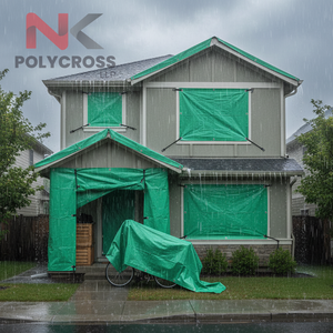 Bâche de protection extérieure durable et transparente pour maison, toiture et pelouse, en plastique - Product Image 5