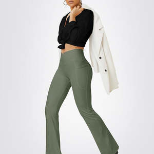 Leggings deportivos 100% algodón para mujer, pantalones de yoga de algodón orgánico, leggings de yoga sostenibles para mujer, alta calidad - Product Image 5