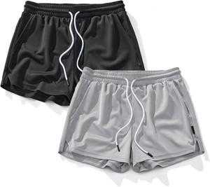 Pantalones Cortos de Salón para Hombre de Spandex/Poliéster, Ajuste Relajado, Tejido Suave, para Estar en Casa o Dormir, Cintura Elástica con Cordón, Secado Rápido - Product Image 1
