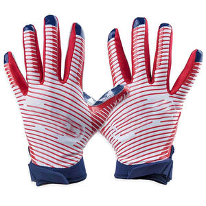 ถุงมือซิลิโคน 7v7 USA คุณภาพสูง ถุงมือรับบอลอเมริกันฟุตบอลแบบกำหนดเองได้ ทนทาน กันลื่น สำหรับเด็กและผู้ใหญ่ พร้อมโลโก้ยาง - Product Image 6