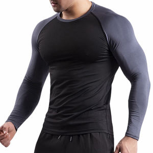 Camiseta de Compresión de Manga Larga para Hombre, Rashguard de MMA, Secado Rápido, Transpirable, UPF50+, Elástica, Ropa Deportiva para Fitness - Product Image 2