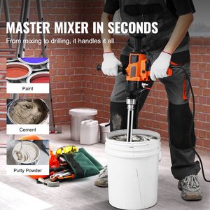 Trapano carotatore per cemento robusto da 2000W, portatile, con diamante, valigetta per il trasporto, diametro di foratura 0.8-6.3 pollici, trapani elettrici - Product Image 2