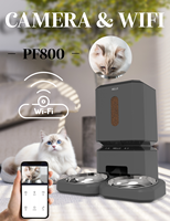 Distributeur intelligent d'aliments pour animaux de compagnie OEM, double source d'alimentation, contrôle par application et surveillance vidéo en temps réel, bols automatiques en plastique pour chats et chiens