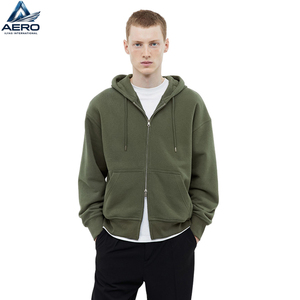 Sudaderas con capucha de alta calidad al por mayor, 100% algodón, personalizadas con estampado puff, estilo urbano, casual, oversize, con cremallera, para hombre, de forro polar francés grueso. - Product Image 5