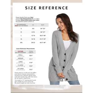 2025 Women's Casual <b>Long</b> Sleeve Outwear Open Front <b>Cardigan</b> with Button <b>Chunky</b> Cable <b>Knit</b> Winter Sweater Pockets Loose Coat - Product Image 2