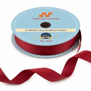 Cinta de grosgrain roja de 12 mm en rollo al por mayor para envolver regalos, lazos para el cabello, embalaje, costura, manualidades, decoración, proyectos de estilismo y eventos. - Product Image 2