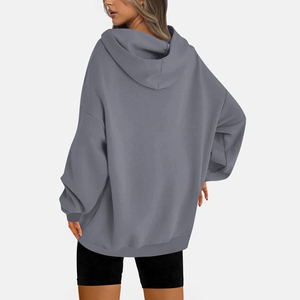 Sudadera con capucha extragrande para mujer, informal, transpirable, de la mejor calidad, con diseño personalizado, antiencogimiento, deportiva, diseños OEM, doble capa. - Product Image 3