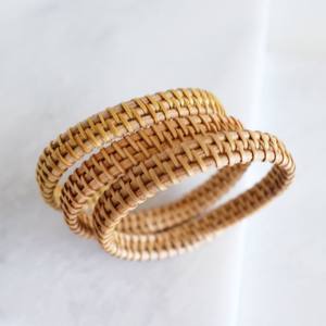 Statement <b>bangle</b> <b>set</b> good choice handwoven rattan <b>bangles</b> boho vibe jewelry ladies accessory - Product Image 6