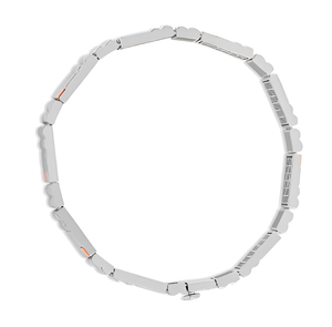 Pulsera de Oro Blanco y Oro Rosa de 18K con Diamantes CVD Cultivados en Laboratorio, Estilo Étnico para Mujer, Ideal para Regalo de Boda o Fiesta - Product Image 4