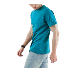 Camiseta para hombre de 220 gramos, 100% algodón y mezcla de poliéster/algodón, tela transpirable, manga corta, impresión de logotipo personalizado, camisetas para hombre - Product Image 2