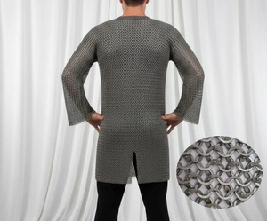 Camisa de armadura de malla completa con diseño 3D soldado en hierro, ropa de armadura antigua, forma redonda, armadura de moda, artesanía en metal. - Product Image 2