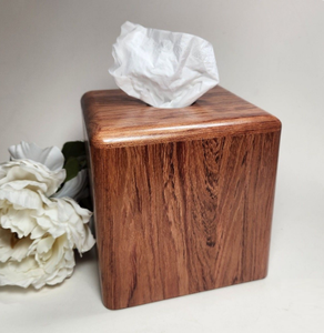 Porte-serviettes en bois d'acacia imprimé avec motif autocollant, distributeur vertical de serviettes en bois pour cuisine et salle à manger, boîtes à mouchoirs décoratives - Product Image 4