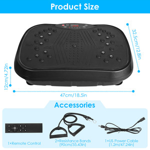 Équipement d'entraînement par vibration pour tout le corps, 120 vitesses, minuterie de 1 à 20 minutes, télécommande, plate-forme vibrante 330LBS, 1 pièce - Product Image 4
