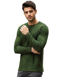 T-shirts de luxe pour hommes en gros, à manches longues, tricotés, col rond, coupe classique, style streetwear, 100 % coton, écologiques et respirants - Product Image 1
