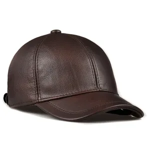 Casquette plate en cuir PU noir, velours/toile, réglable, unisexe, décontractée, respirante, pour l'extérieur, impression sérigraphique, broderie 3D, pour adultes - Product Image 3