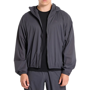 Veste coupe-vent légère en nylon à capuche pour homme, très demandée, entièrement zippée, pour l'extérieur, décontractée, coupe-vent, fabricant OEM - Product Image 1