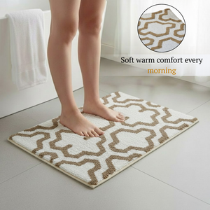 Alfombra de baño suave y acolchada 100% microfibra con base antideslizante |   Alfombra de Baño Segura y Resistente para Uso Diario en el Hogar - Product Image 4