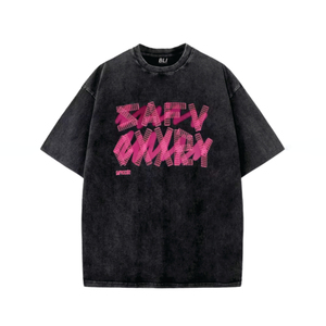 T-shirts Homme 100% Coton en Gros, Logo Personnalisé, Streetwear Hip Hop, Vêtements Urbains, Tissu Tricoté Lourd 300gsm Lavé, Imprimé - Product Image 6