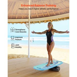 Premium Wooden Slant Board Wobble Board Trainer for Adults Balance Training Equipment with Magnetic <b>Stoppers</b> for Storage - Product Image 2