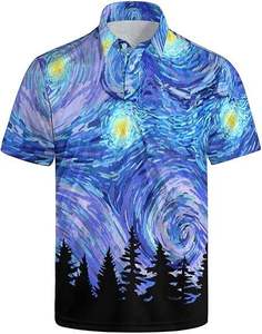 เสื้อโปโลคุณภาพสูงแบบซับลิเมชั่น ออกแบบลายกอล์ฟสำหรับแบรนด์ของคุณเอง เหมาะสำหรับชุดยูนิฟอร์มผู้ชาย - Product Image 1