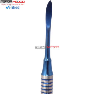 Élévateur périoste dentaire professionnel Molt M9 en acier inoxydable avec pointes recouvertes de titane bleu pour implants chirurgicaux oraux - Product Image 3