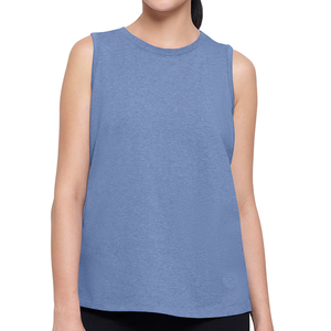 Camiseta sin mangas azul jaspeado para mujer 2026, corte holgado, estilo casual, para verano, gimnasio, yoga, ropa de calle y uso diario - Product Image 1