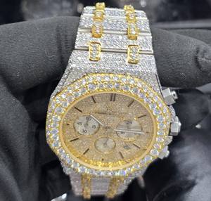 Montre mécanique de luxe en moissanite, diamant taille brillant VVS1, style mode, affaires, hip-hop, bracelet en alliage serti de pierres, édition limitée - Product Image 2