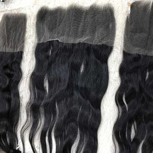 Venta al por mayor Cierre de encaje, Pelucas de encaje de onda natural ondulado frontal Full HD Encaje Virgen Raw Vietnamita Cabello humano Doble dibujado - Product Image 2