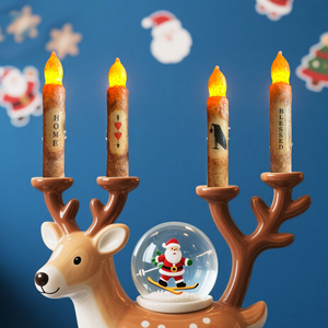 TOOWIN New Led Electronic Candle With Wax <b>Decals</b> For Weddings, Churches, And Parties; Simulated Candle Rod - Product Image 6