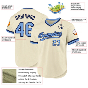 Maillot de baseball à boutons personnalisé pour jeunes, adultes, hommes et femmes, vêtements de sport en gros, col en V - Product Image 4
