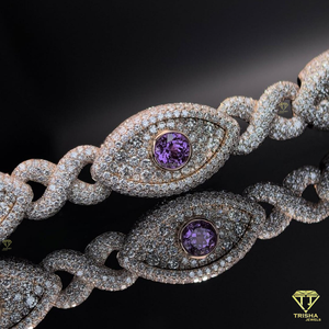 Premium Fully Iced Out Bracelet with Colorful Center Stones and Sparkling Rose Gold Luxury Jewelry Finish - Product Image 3