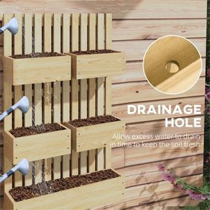 Grand support de plantes d'extérieur pour jardin/balcon, pot de fleurs galvanisé, jardinière verticale, matériaux en plastique et céramique - Product Image 6