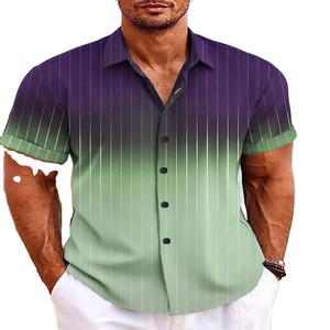 100% Camisa estampada de manga corta para hombre Street de manga corta para hombre de moda diaria para hombre Seaside Casual - Product Image 1