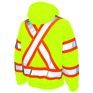 Veste de travail de sécurité avec bandes réfléchissantes pour la construction routière, la gestion du trafic et le personnel des sites industriels - Product Image 2